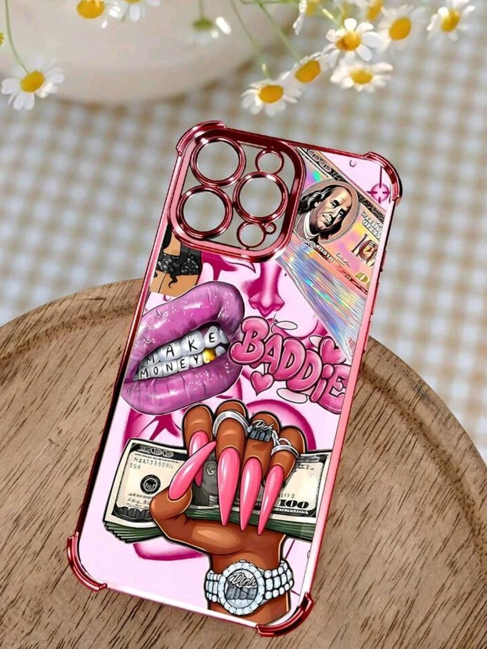 Pink Graphic 'Baddie' Phone Case for iPhone 17PRO MAX AND MORE